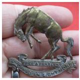 WWII Canadain 14th Light Horse Cap Badge Insignia