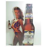 Large Busch Beer Metal Bar Advertising Sign 22x36'