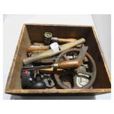 Old Wood Box Full Antique Tools Walter Baker Crate