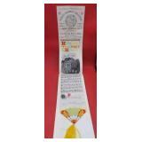 1893 Worlds Fair Ornate Silk Bookmark Advertising