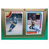 Brian Sutter Rookie Card & Signed Card In Holder