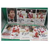 9x SIGNED Little Caesar's Detroit Red Wings Cards