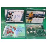 4x Hockey Auto Cards Coyle Ellis Compher Plotnikov