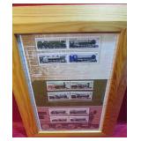 Canada Post Framed Railway Stamp Collection 12x15
