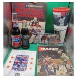 Sports Lot 2x Vintage Hockey Books 3x Glasses +