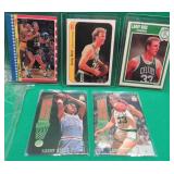 5x Larry Bird Basketball Card Lot 1986-1994 Fleer