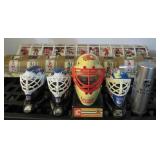 Hockey Lot Mini Helmets Stick Uncut Sheets Cards