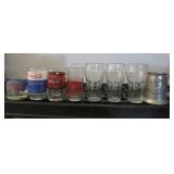Advertising Lot 8 Glasses Coke Sports Blue Jays