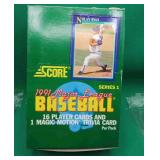 Sealed 1991 Score Baseball 36 Pack Box Series 1