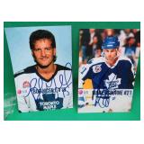 MArk Osborne & Bob McGill Signed 4x6' Leafs Photo
