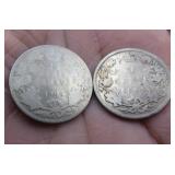 1901 & 1906 Canada Silver Lot 25 Cent Old Coins