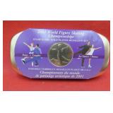 2001 World Figure Skating 24k Plate Coin Stamp Set