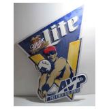 Miller Light Beer Volleyball Metal Bar Sign 21x36'