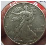 1945 US Silver Walking Liberty Half Dollar Coin