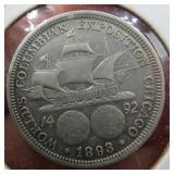 1893 Columbian Exposition US Silver Half Dollar