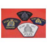 RCMP Royal Canadian Mounted Police 4 Patches GRC