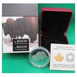 2014 $20 Fine Silver RCM Coin The Bison 31.39grams
