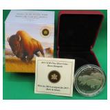2013 $100 Fine Silver RCM Coin Bison Stampede