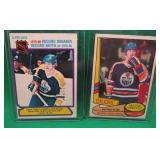 2x 1980-81 O-Pee-Chee Wayne Gretzky #3 RB #87 AS