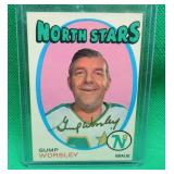 Gump Worsley SIGNED 1971-72 O-Pee-Chee #241