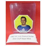 1963-64 Dick Duff York Peanut Butter Hockey Card