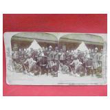1897 Her Majesty Colonies Soldiers Stereoview Card