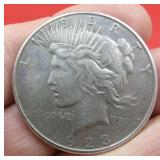 1923 US Silver Peace Dollar Antique Coin OLD