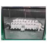 Framed 1932 New York Yankees Team Photo Ruth +
