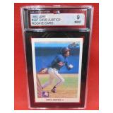 1990 Leaf Dave Justice Graded Rookie Baseball Card