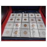 1918 to 1958 US Cent Collection 92 Penny Coins