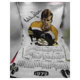 1972 Bobby Orr Boston Bruins Linen Cloth Calendar