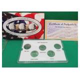 2001 Platinum Mint USA State Quarter Edition Set