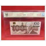 1974 Canada Graded 100 Dollar Bank Note BCS 50