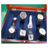8x Sports Watches In Case With Bowling Golf Mickey