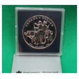 1990 Canada RCM SILVER Dollar Coin Kelsey