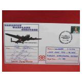 Avro Lancaster X Signed Bomber Flight Postal Cover