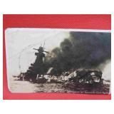 WWII German Battleship Admiral Graf Postcard OLD