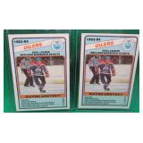 2x Wayne Gretzky 1984-85 O-Pee-Chee #357 Team Card