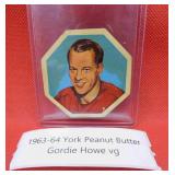 1963-64 Gordie Howe York Peanut Butter Hockey Card