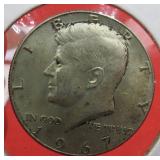 1967 USA Silver Kennedy Half Dollar Coin OLD