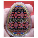 2018 Canada 99.99% Pure Silver Golden Pysanka Coin