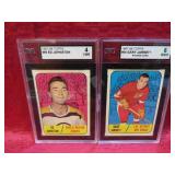 1967-68 Topps 2 Graded Hockey Cards w Rookies