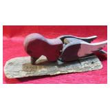 Vintage Folk Art Woodpecker Knodder Garden Art OLD