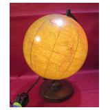 Retro Illuminated Replogle Mid Century World Globe