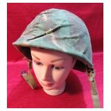 US M1 Rear Seam Helmet w Camo Cover Military