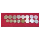 Canada Coin Lot 16 Nickels & Silver Dimes 1920-50s