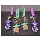 4 Key Chains (Sonic, Baby Yoda)