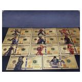 Gold Plated Marvel Bank Notes