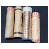 4 Rolls of Wheat Pennies
