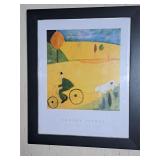 Framed Art Print (man on bike)